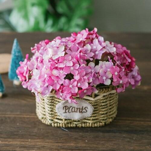 Artificial flowers silk hydrangea high quality retro fake flowers for wedding party home decor diy silk flowers