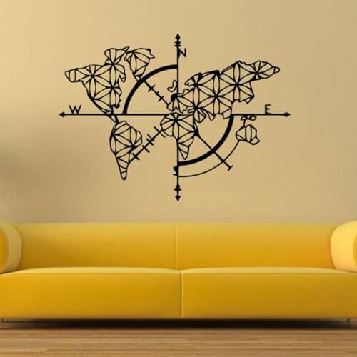 World Map Travel Countries Pattern Wall Stickers Vinyl Home Decor Living Room Bedroom Art Decoration Office Decals Murals 4529