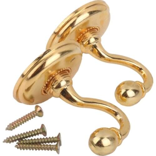 Visual Touch 2pcs/pair Metal Zinc Alloy Curtain Hooks Holdback Tassel Wall Tie Back Hanger Holder Curtain Hanging Accessory 20