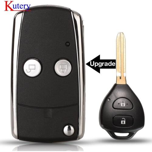 Kutery modified upgrade For Toyota RAV4 Corolla Camry Reiz Crown Avalon Venza Matrix Blank 2 Button Remote Car Key Case