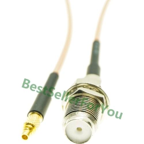 MMCX Male Plug To F Female Jack Bulkhead RF RG316 Jumper Cable Pigtail