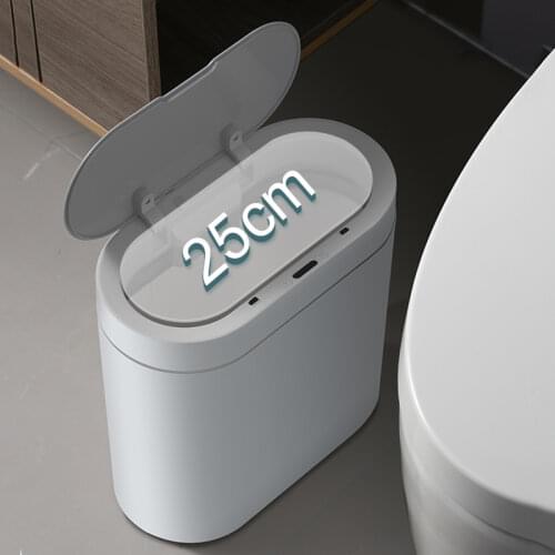 9L Trash Can Automatic Smart Sensor Trash Bin Household Storage Bucket Kitchen Bathroom Waterproof Trash Bin for Toilet Bedroom