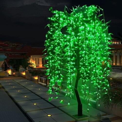 New Shiny Artificial Weeping Willow Trees Lights 864pcs LEDs 1.5m/(4.9FT) Christmas Decorative Landscape Lamp For Outdoor