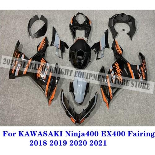 New ABS Motorcycle fairing kit for Kawasaki NINJA 400 NINJA400 EX400 2018 2019 2020 2021injection molded body cement orange gray
