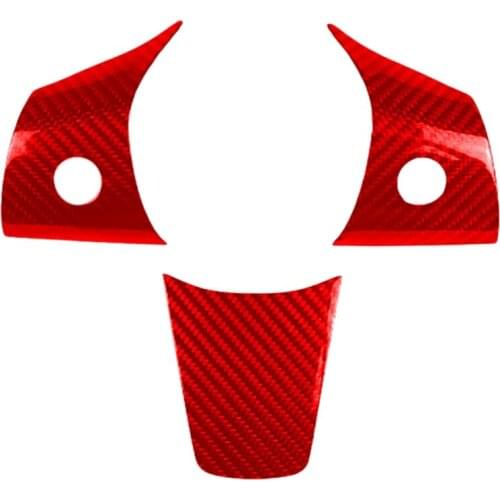 For Tesla Model 3 2018 2019 2020 Sequins Steering Control Panel Frame Decorative Cover Parts Carbon Fibers