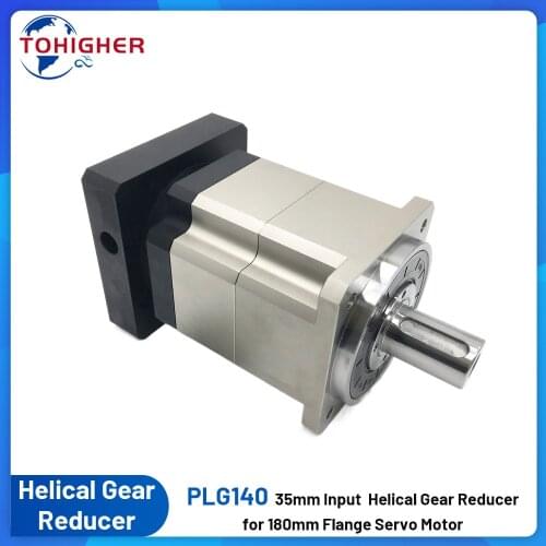 180mm Flange Servo Motor Helical Gear Reducer 3:1-100:1 Planetary Gearbox 35mm Input High Torgue 480NM 5Arcmin for Robot