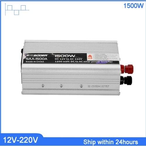 1500W 12V to 220V Portable Car Power Inverter Charger Converter Home Applicatiob Transformer Modified Sine Car Power Inverter