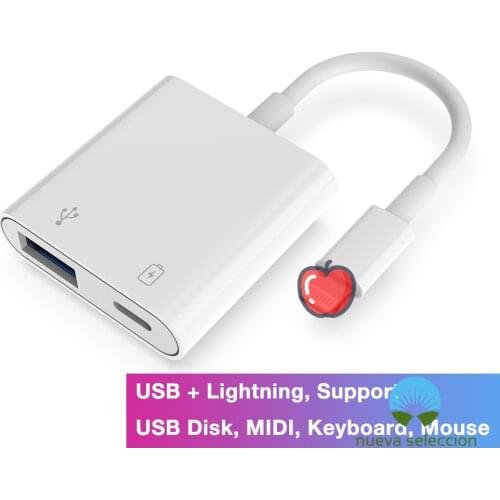 USB Splitter Cable for iPhone 2 in 1 Audio Chargers and Headphones AUX Charging Lightning for iPhone 12 Pro Max Mini 11 XS XS X