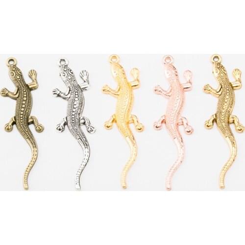 14pcs lizard Vintage zinc alloy metal pendant charms for diy jewelry making 3364