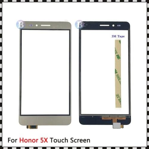 High Quality 5.5" For Huawei Honor 5X Touch Screen Digitizer Sensor Outer Front Glass Lens Panel