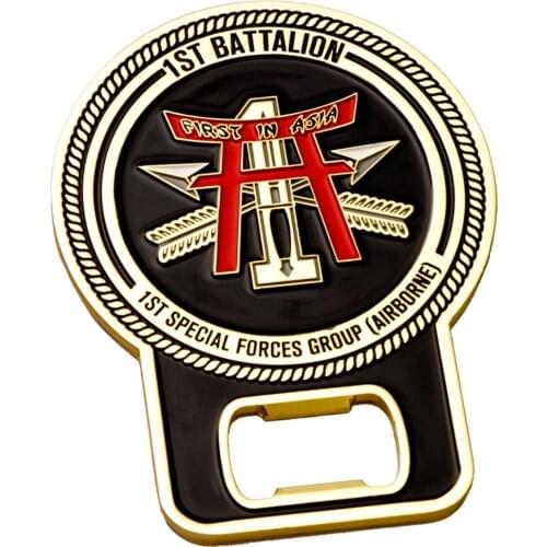 High quality electroplating paint coin opener bright nickel metal coin opener