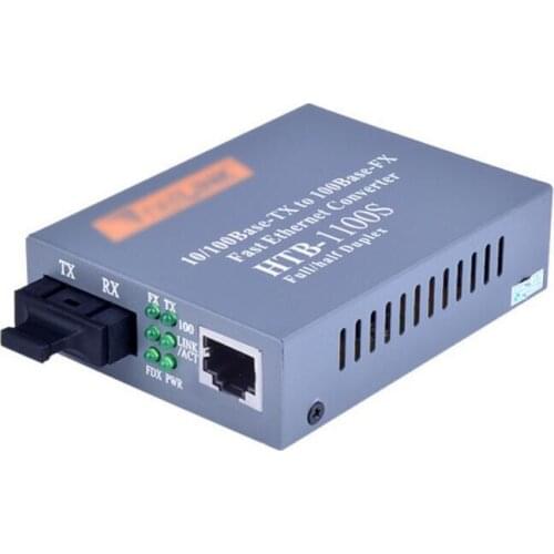 1 double 10/100M Fast Ethernet media converter, 1 RJ45 25KM Single mode duplex optical fiber transceiver Free shipping
