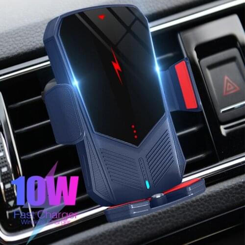 10W Qi Car Wireless Charger Phone Holder Automatic Clamping Infrared Induction Fast Chargeing Stand For iPhone 12 Pro Max Xiaomi