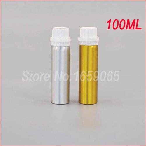 100ml Aluminium bottle metal lotion bottle WITH THE SECURED SCREW Cap lid makeup Refillable Bottles CONTAINER FOR COSMETIC