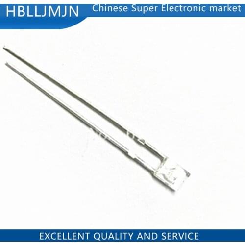 100pcs 2X3X4 Square LED Transparent White light-emitting diode 2*3*4mm LED Diode Water Clear Whit