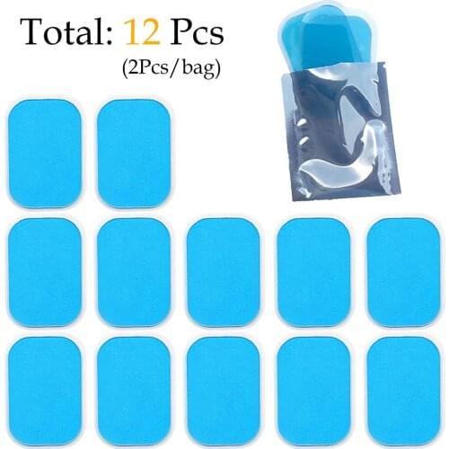 12PCS ABS Hydrogel Pads Gel Sheet Abdominal Muscle Stimulator Trainer Accessories EMS Toning Fitness Gym Home Hydrogel Sticker