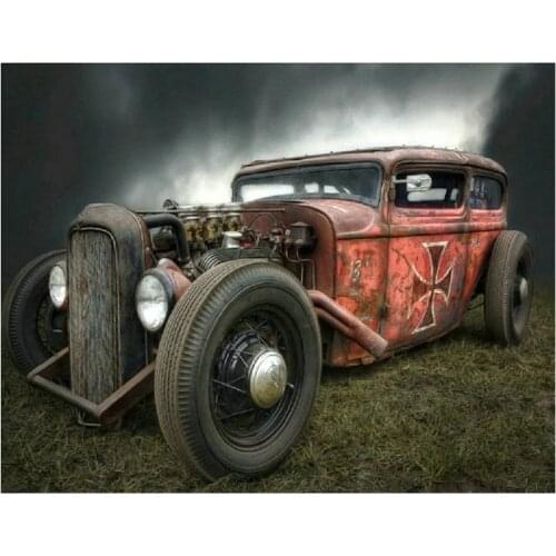 5D Diy Diamond embroidery Sale diamond mosaic picture full square / Round diamond painting Vintage classic car decoration GH508