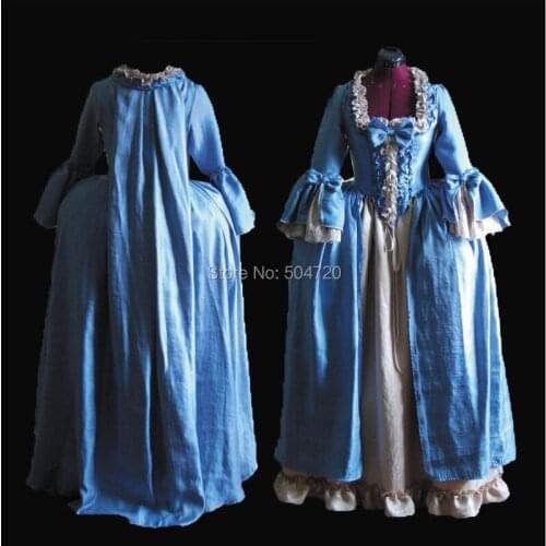 Tailored!NEW Royal 18 Century French Duchess Retro medieval Renaissance Reenactment Theatre Civil war Victorian dress HL-343