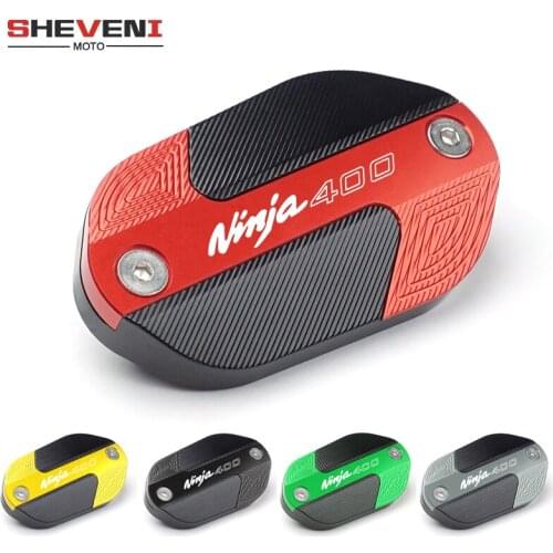 Motorcycle CNC Aluminum Front Brake Reservoir Fluid Tank Cover Cap for KAWASAKI NINJA 400 Ninja400 2018 2019 Z400 Accessories