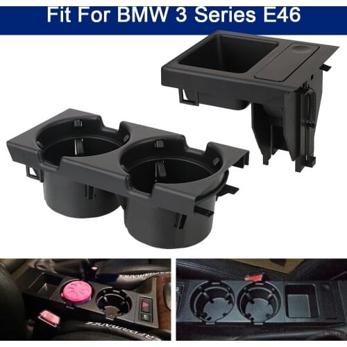 Car Storage Case Cup Drink Holder Coffee Stand Coin Tray Center Console Mounting Automobile Accessories For BMW E46 1998-2006