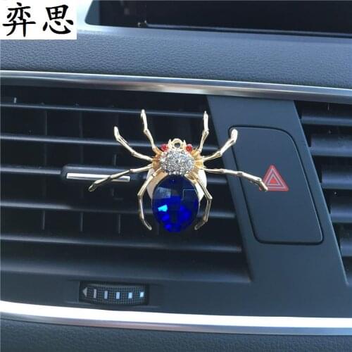 Blue metal spider Car styling Ornaments Automobile air conditioner perfume clip Men and Women car Perfumes 100 Original