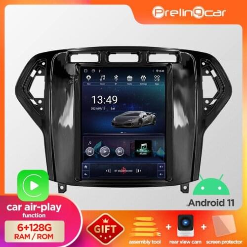 Car Radio Multimedia Navigatio Video Player For Ford Mondeo 2007-2010 Tesla style Vertical Screen Stereo No 2 din Android 10