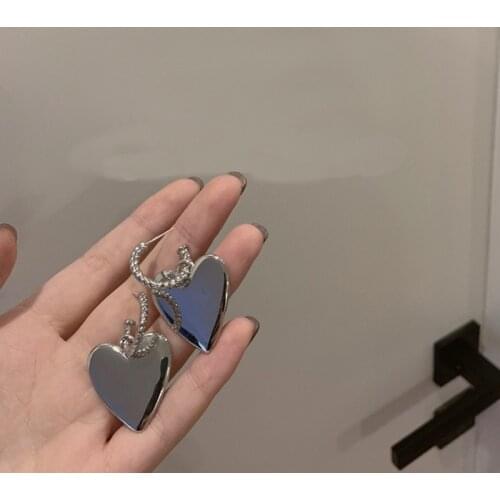 Exaggerated large love pendant earrings fashion casual party prom earrings for women holiday gift jewelry