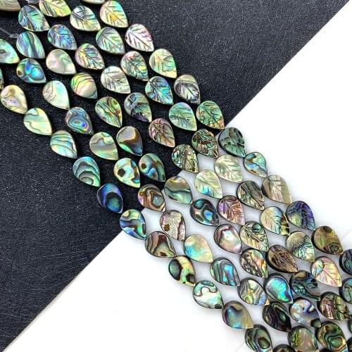 Natural Shell Loose Beads Drop-shaped Abalone Shell Beads, Used for DIY Jewelry Making, Necklace, Bracelet, Earrings Size 8x12mm
