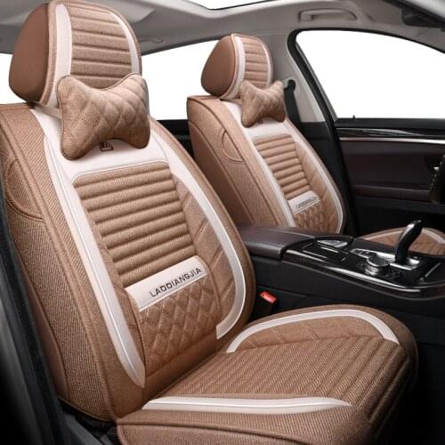 FeKoFeKo Flax Universal Car Seat covers for Skoda all models octavia 2 a7 a5 superb kodiaq fabia rapid yeti auto accessories