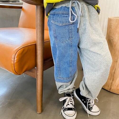 Boys Jeans for Kids Spring Autumn Trousers Double color Children Jeans Kids Fashion Denim Pants Baby Girls Jean Infant Clothing