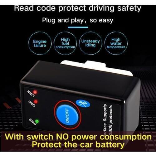 ELM327 V1.5 OBD2 Scanner PIC18F25K80 BT ELM327 Car Diagnostic Tool for Android IOS PK Vgate icar 2 OBDII Reader