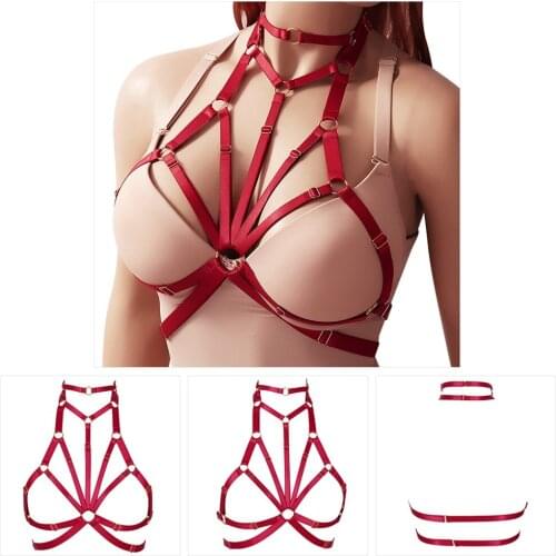 Erotic Accessories Bdsm Body Harness Belt Sexy Women Bralette Cage Bra Corset Bondage Neck Lingerie Pole Dance Rave Wear Garter