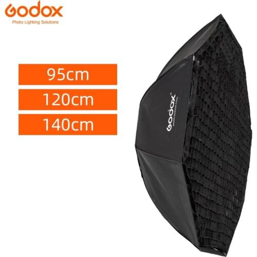 Godox 95cm 120cm 140cm Studio Octagon Honeycomb Grid Softbox Reflector softbox with Bowens Mount for Studio Strobe Flash Light