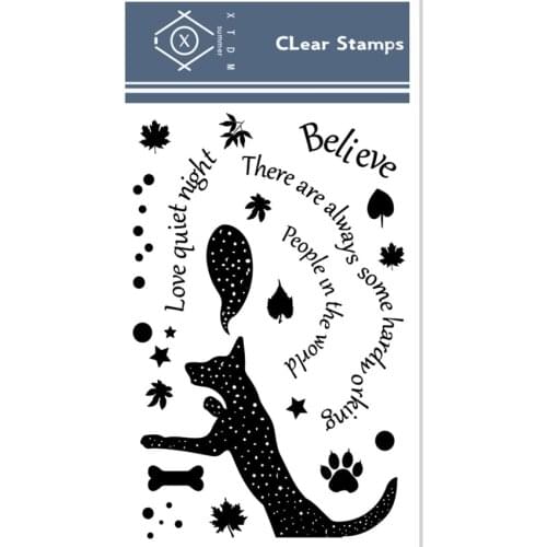 Hot selling Wolf alphabet transparent clear stamp / silicone seal roller stamp DIY scrapbook album / card production