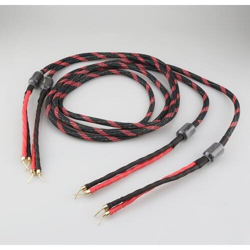 High Quality Pair Western Electric R-Copper 2mm pin banana to 2mm pin banana Audio Speaker Cable