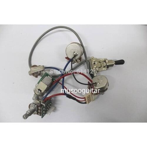 Pro Wiring Harness Pots /w 3 Way Switches with push pull coil tap