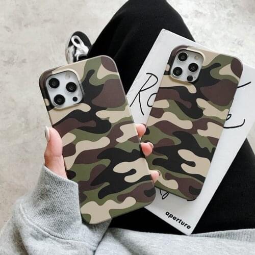 Cool Camouflage Camo Pattern Soft Rubber Silicone Back Phone Case Cover Shell For iPhone 7 8 Plus 11 12 Pro Max XR XS Max Skin