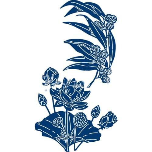 Lotus leaf Flowers Plants Metal Cutting Dies For DIY Scrapbooking Embossing Paper Cards Die Cuts Photo Album