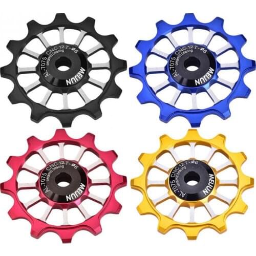 MEIJUN 12T MTB Road Bike Aluminum Alloy Bike Bearing Jockey Wheel Rear Derailleur Pulleys Outdoor Bicycle Parts