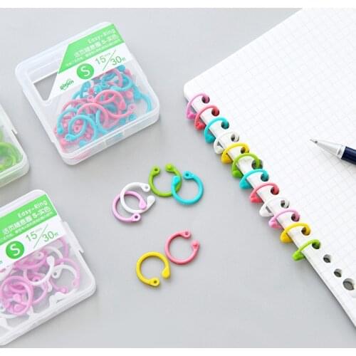 Yoofun Creative Plastic Multi-Function Circle Ring DIY Albums Loose-Leaf Colorful Book Binder Hoops Office Binding Supplies