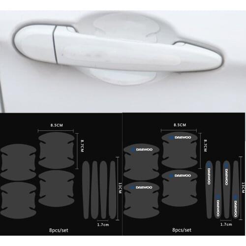 8Pcs Car door handle stickers protector film For Seat Leon 5f Ibiza 6l 6j Leon 1p Cushion Altea Xl Leon Mk3 Car Accessories