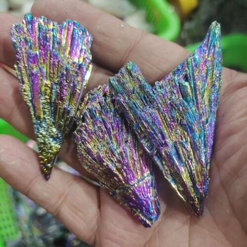 Natural Crystal Black Tourmaline Stone Electroplate Quartz Colour Ore Healing Reiki Mineral Specimen Can For Home Decoration