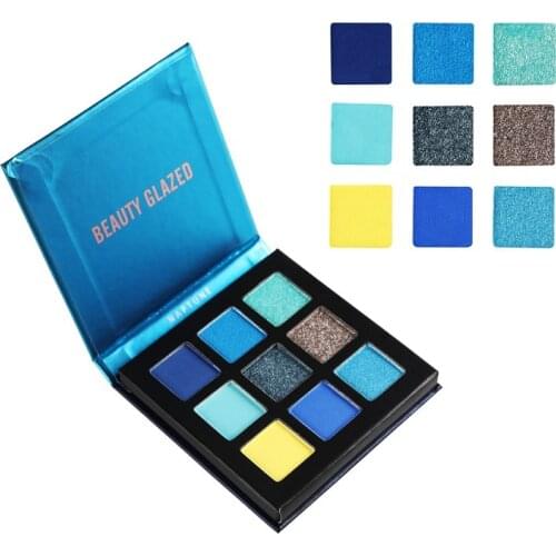 Beauty 9 Color Makeup Eyeshadow Pallete Makeup brushes Make up Palette Shimmer Pigmented Eye Shadow Palette maquillage