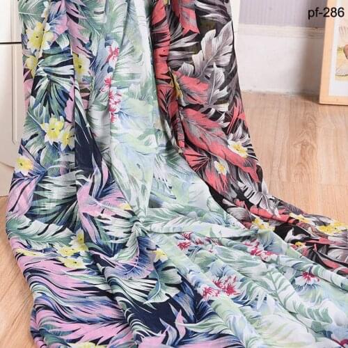 Printed polyester dress, Chiffon sunscreen towel accessories Chiffon fabric Floral printed chiffon Dress fabric