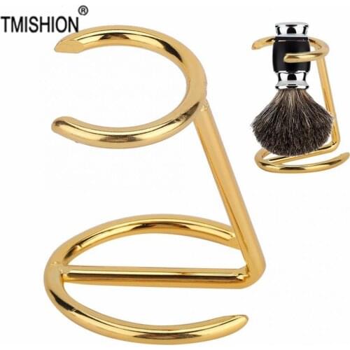 Men Shaving Brush Stand Razor Holder Stainless Steel for Salon Home Travel Use for Shaving Barber Tools