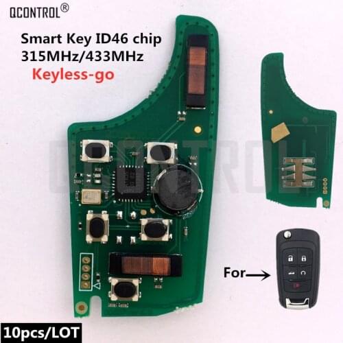 QCONTROL Car Control Alarm Remote Key Circuit Board for Chevrolet 315MHz 433MHz Keyless-go Comfort-access Keyless Entry 5Buttons