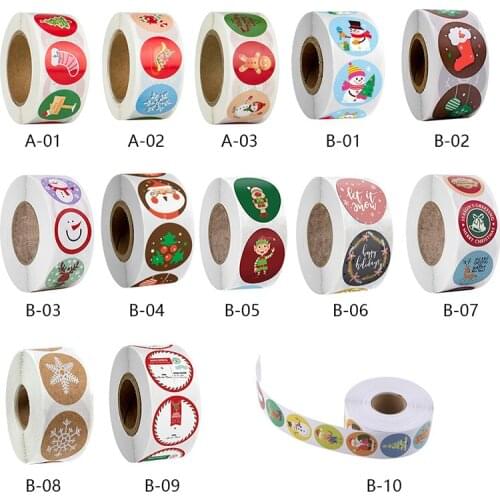 Christmas Gift Sealing 500Pcs/roll Stickers Thank You Love Design Diary Scrapbooking Stickers Party Gift Decorations Labels