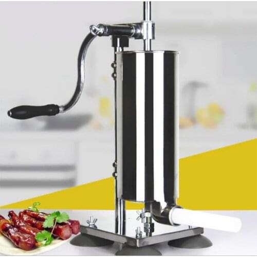 4L Manual Sausage Fill Meat Stuffer Stainless Steel Sausage Filling Machine Homemade Sausage Syringe Sausage Maker HWC