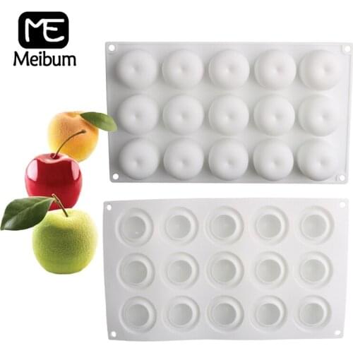 Meibum Dessert Baking Tools Apple Design Silicone Cake Molds 15 Cavity Chocolate Moulds Mousse Pastry Bakeware Kitchen