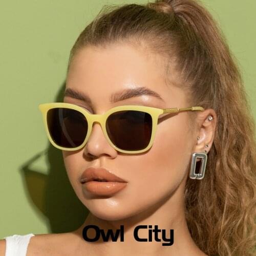 Small Shades Sunglasses Women Yellow Black Fashion Square Sun Glasses Men Vintage Retro Sun Glasses Female Lentes De Sol